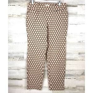 Spartina 449 Womens XL Black Brown Maren Pull On Ankle Stretch Casual Pants